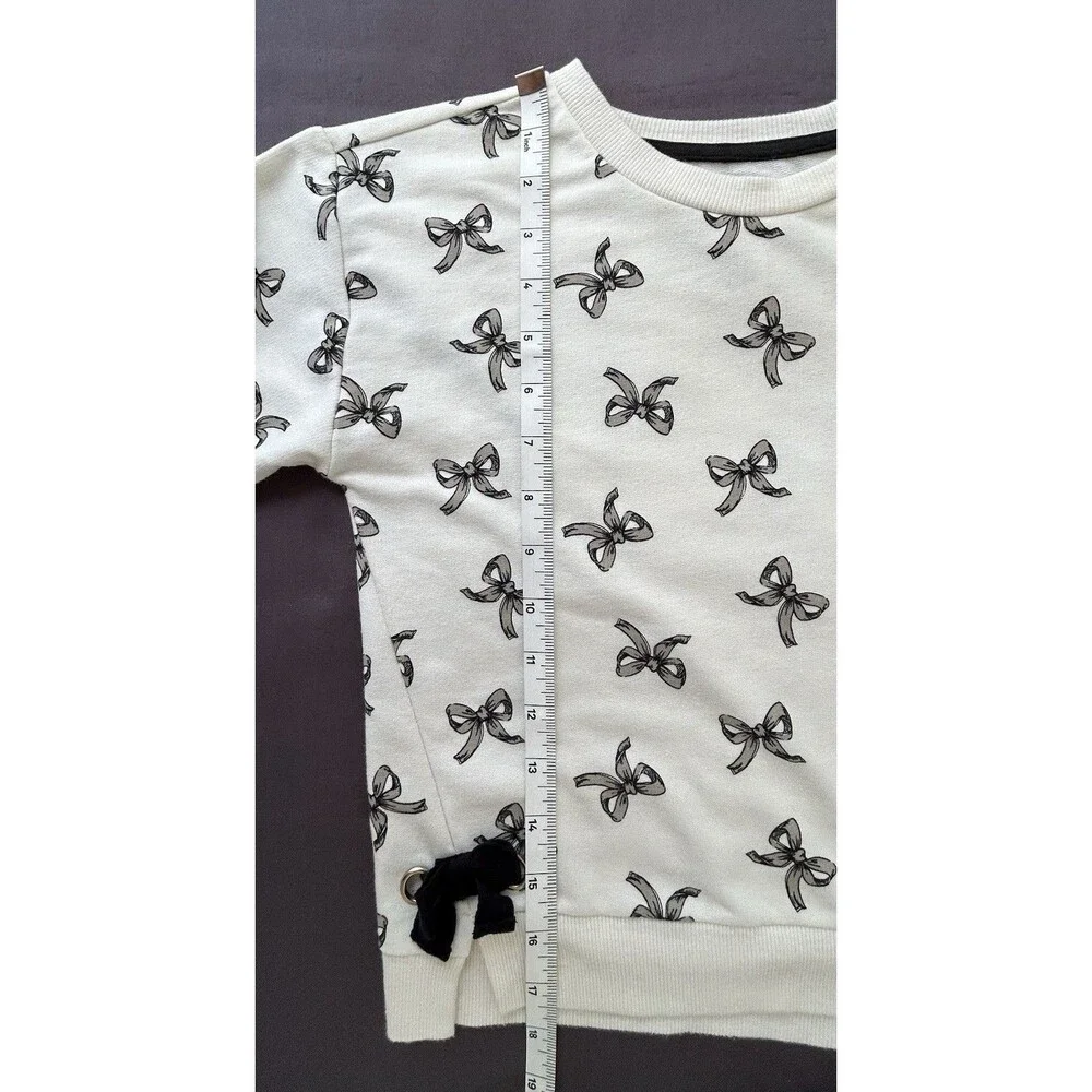 Rachel Zoe Girls Bow Sweatshirt Skort Set Size M 7 8 NWOT Outfit Cream